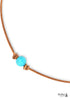 Collar bohemio sencillo de turquesa azul para clavícula