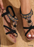 Sunlit Serenade:Boho Flat Sandals