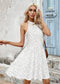 Women's Boho Stand Neck Off Shoulder Sleeveless Dress