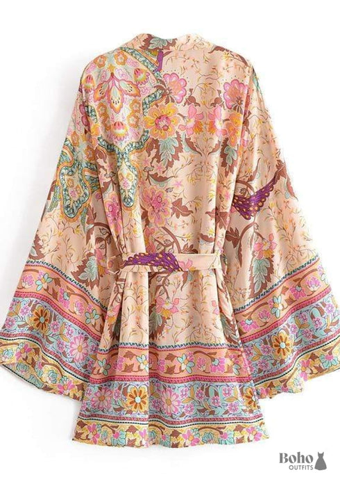 Vestido estilo kimono bohemio chic para mujer