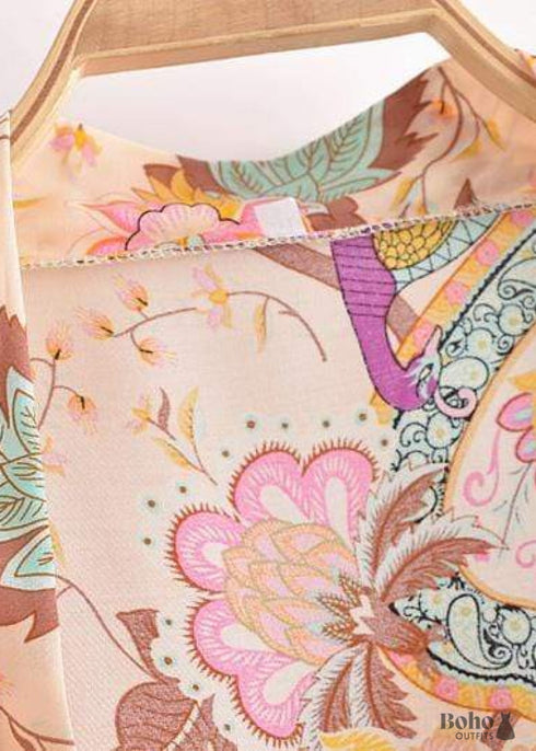 Vestido estilo kimono bohemio chic para mujer