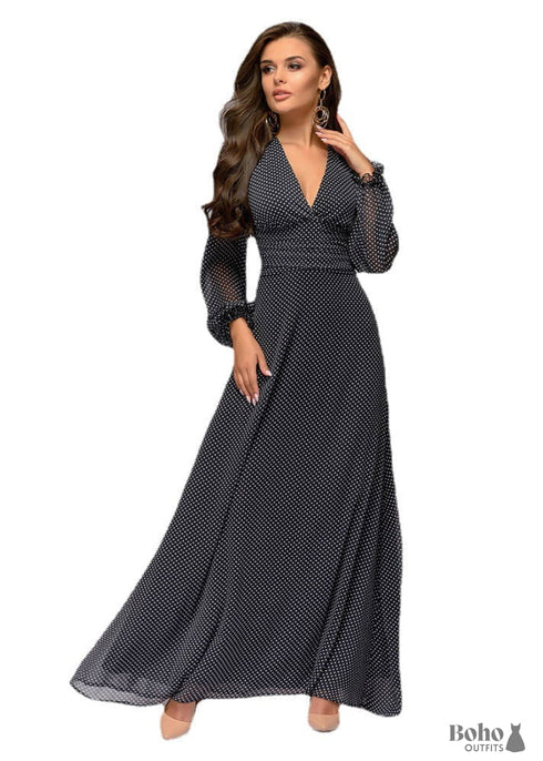 Black Boehmian Bridesmaid Dress