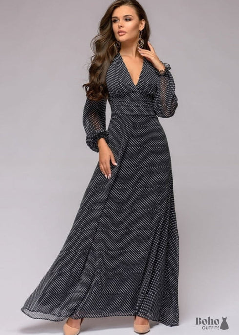 Black Boehmian Bridesmaid Dress