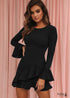 black boho dress short