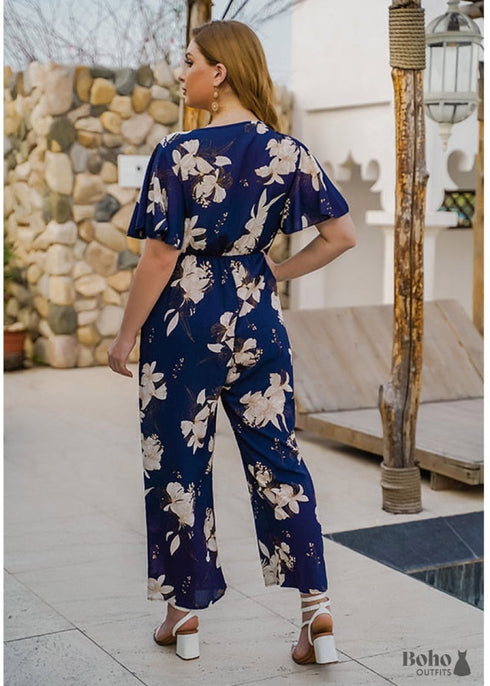 Mono bohemio azul de talla grande Blair