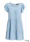Bohemian Cute Blue Short Mini Dress