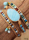 Boho Bracelet, 3 Layers Leather Wrap Bracelet, Ava Amazonite Beaded