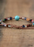 Pulsera Boho, Pulsera de la Amistad, Turquesa Azul