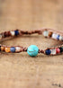 Pulsera Boho, Pulsera de la Amistad, Turquesa Azul