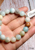 Pulsera Boho, Amazonita Verde Bendecida