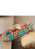Pulsera Boho, Pulsera de Cuero, Pulsera Tejida, Cadena de Turquesas