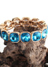 Pulsera Boho, Brazalete RH, Cristal Dorado