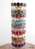 Pulsera Boho, Brazalete RH, Cristal Dorado