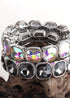 Pulsera Boho, Pulsera RH Armbander, Cristal Plateado