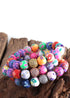 Pulsera Boho, RH Colorful Cray en color rosa y azul playa