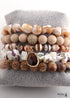 Pulsera Boho, Conjunto de Pulsera RH, Bola de Circonita Cúbica, Bola de Piedras Naturales