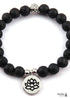 Boho Bracelet, RH Yoga Bracelet, Natural Stone Mala Lotus
