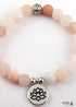 Boho Bracelet, RH Yoga Bracelet, Natural Stone Mala Lotus