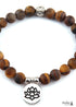 Boho Bracelet, RH Yoga Bracelet, Natural Stone Mala Lotus