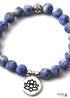 Boho Bracelet, RH Yoga Bracelet, Natural Stone Mala Lotus