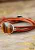 Pulsera Boho, Pulsera de Cuerda, Ojo de Tigre Punk