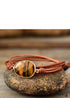 Pulsera Boho, Pulsera de Cuerda, Ojo de Tigre Punk