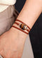 Pulsera Boho, Pulsera de Cuerda, Ojo de Tigre Punk