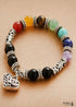 Pulsera Boho, Pulsera Elástica, 7 Chakras Negra