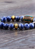 Pulsera Boho, Pulsera Elástica, Sodalita Azul Nepal