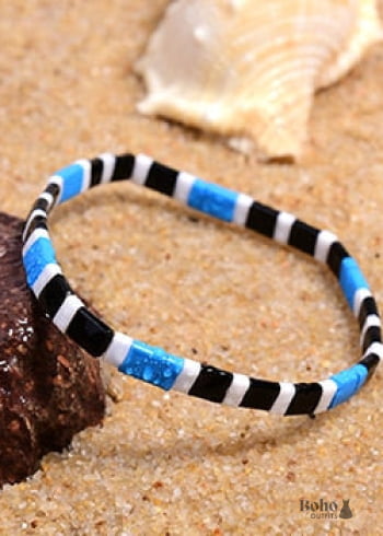 Pulsera Boho, Pulsera Tila Bead, Colorida