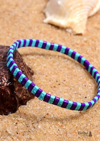Pulsera Boho, Pulsera Tila Bead, Colorida