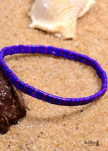Pulsera Boho, Pulsera Tila Bead, Colorida