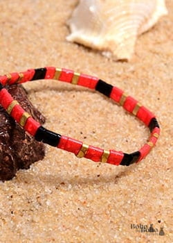 Pulsera Boho, Pulsera Tila Bead, Colorida
