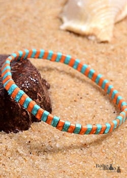 Pulsera Boho, Pulsera Tila Bead, Colorida