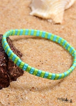 Pulsera Boho, Pulsera Tila Bead, Colorida