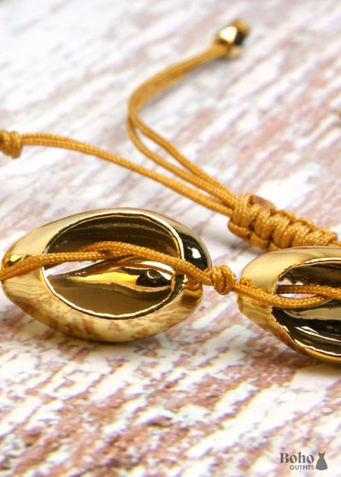 Boho Bracelet, White Gold Puka Shell Bracelet, Sea