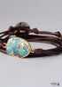Pulsera Boho, Pulsera Envuelta, Turquesa Azul