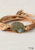 Pulsera Boho, Pulsera de Cuerda Envuelta de Labradorita