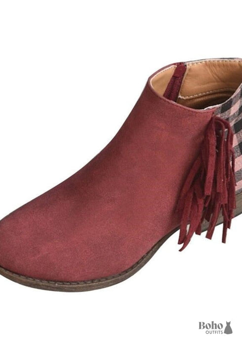 Botas con flecos estilo boho chic