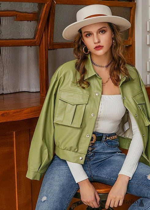 Chaqueta Boho Chic de Piel Sintética