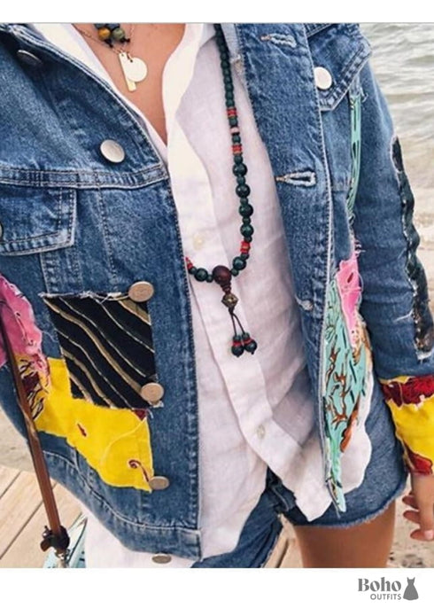 Chaqueta vaquera bohemia chic