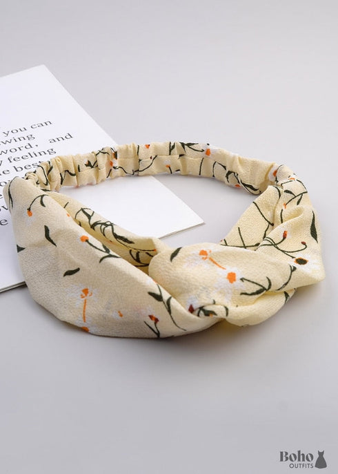 Diadema de tela bohemia Jade