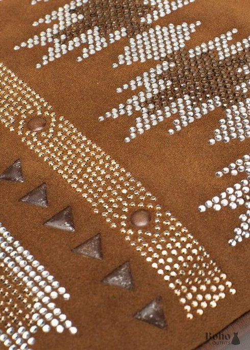 Bolso de mano bohemio color oliva