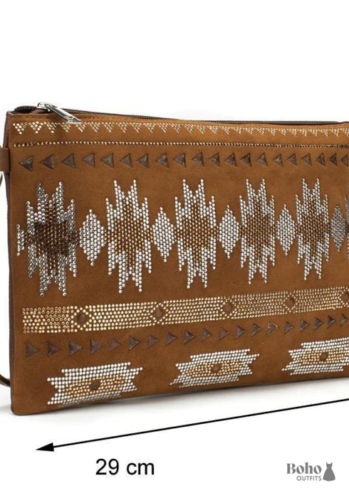 Bolso de mano bohemio color oliva