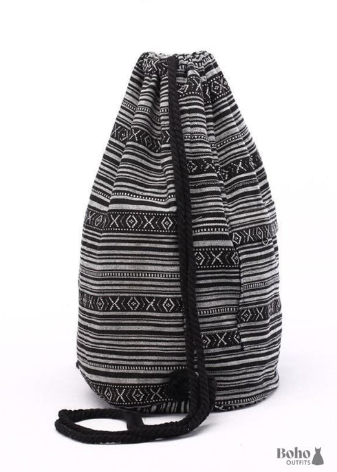 Bolsa con cordón boho azteca