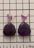 Pendientes bohemios, pendientes colgantes, amatista, ojo de tigre