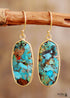 Boho Earrings, Dangle Earrings, Arial Turquoises Dangle Earring