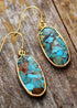 Boho Earrings, Dangle Earrings, Arial Turquoises Dangle Earring