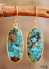 Boho Earrings, Dangle Earrings, Arial Turquoises Dangle Earring