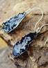 Boho Earrings, Dangle Earrings, Black Druzy